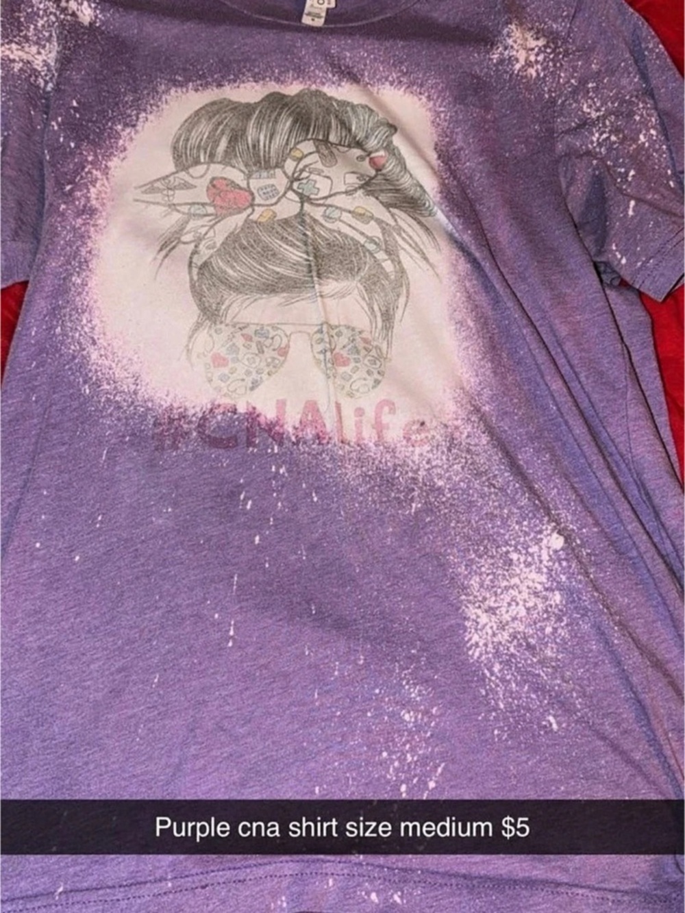 Custom CNA Graphic Purple Tee Size Medium